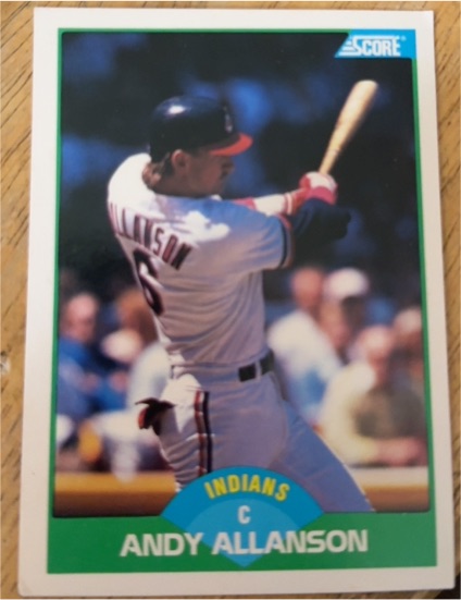 1989 Score #46 Andy Allanson Cleveland Indians — front