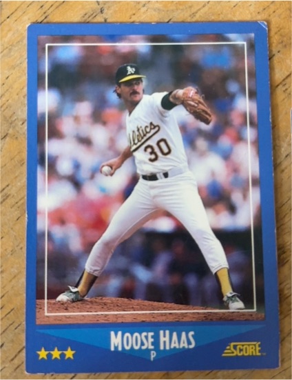 1988 Score #177 Moose Haas — front
