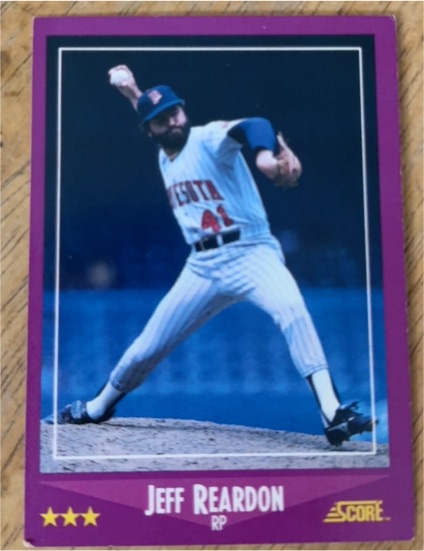 1988 Score #91 Jeff Reardon Minnesota Twins — front
