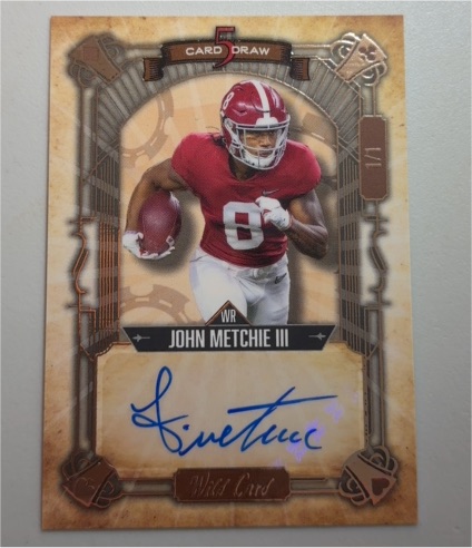 2022 Wild Card 5 Card Draw #5CDM-24 John Metchie III — front