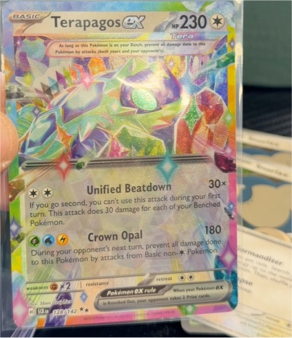 2023 Pokémon SV07 Stellar Crown #128 Terapagos ex — front