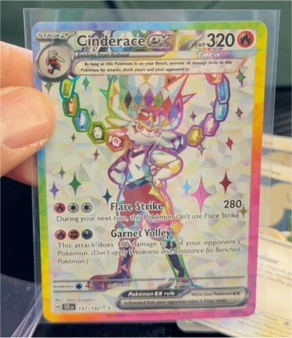 2024 Pokémon TCG Stellar Crown #157/142 Cinderace ex — front