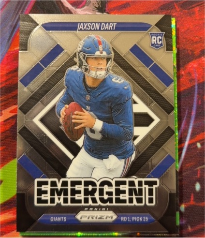 2025 Panini Prizm #6 Jaxson Dart Emergent Rookie Insert — front