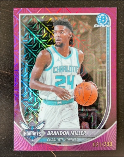 2025 Bowman Chrome #BCB-87 Brandon Miller — front