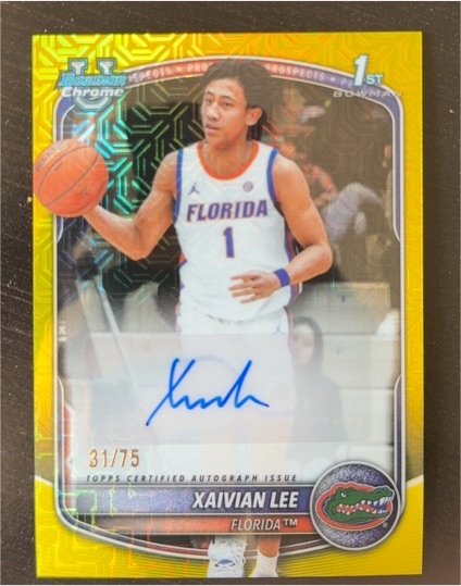 2025-26 Bowman Chrome #CPA-XL Xaivian Lee — front