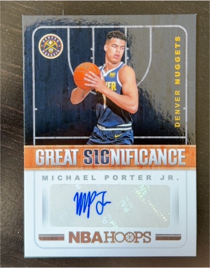 2018-19 Panini NBA Hoops #GS-MP Michael Porter Jr. Great Significance — front