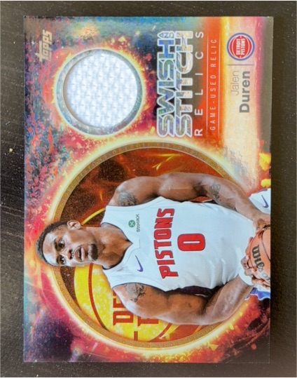 2025-26 Topps Swish Stitch Relics #SST-JD Jalen Duren — front
