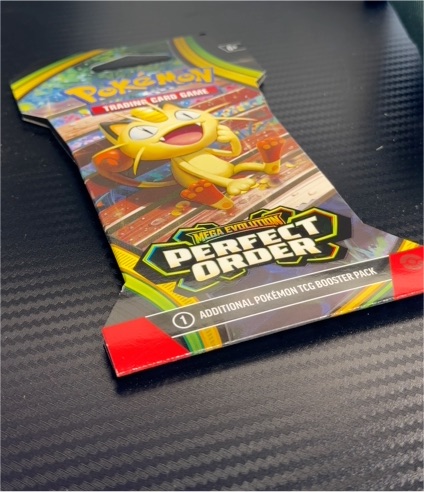 2023 Pokémon Mega Evolution Perfect Order Booster Pack Meowth — front
