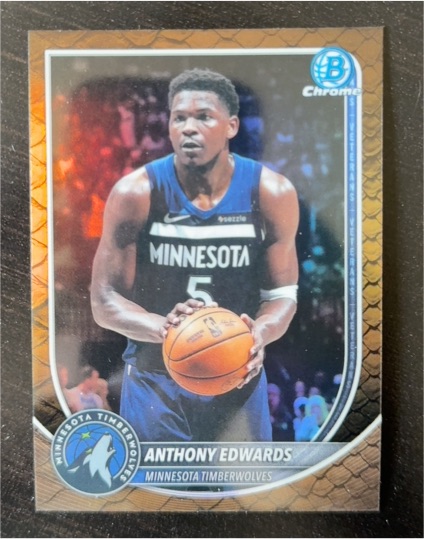 2025-26 Bowman Chrome #BCV-103 Anthony Edwards — front