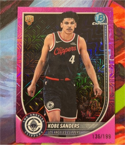 2025-26 Bowman Chrome #BCV-47 Kobe Sanders — front
