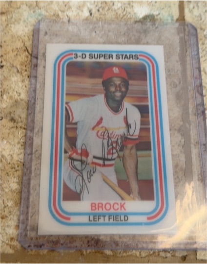 1976 Kellogg's 3-D Super Stars #40 Lou Brock — front