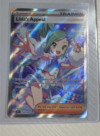 2022 Pokémon SV08 Surging Sparks #234 Lisia's Appeal — front