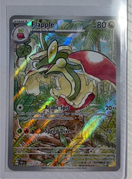 2024 Pokémon SV08 Surging Sparks #210 Flapple Illustration Rare — front
