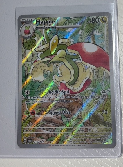 2024 Pokémon SV08 Surging Sparks #210 Flapple Illustration Rare Holo — front