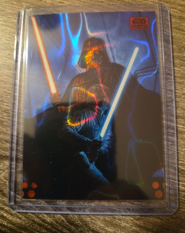 2025 Topps Chrome Star Wars Galaxy #24 Confrontation Darth Vader and Luke Skywalker — front