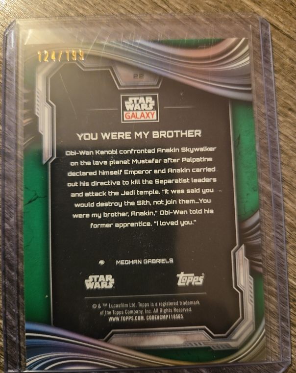 2024 Topps Star Wars Galaxy #26 You Were My Brother Obi-Wan Kenobi — front