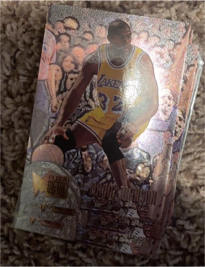 1995-96 Fleer Metal #161 Magic Johnson — front