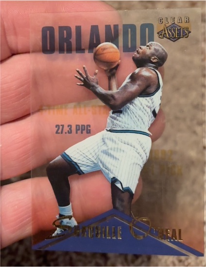1996 Classic Clear Assets #1 Shaquille O'Neal — front