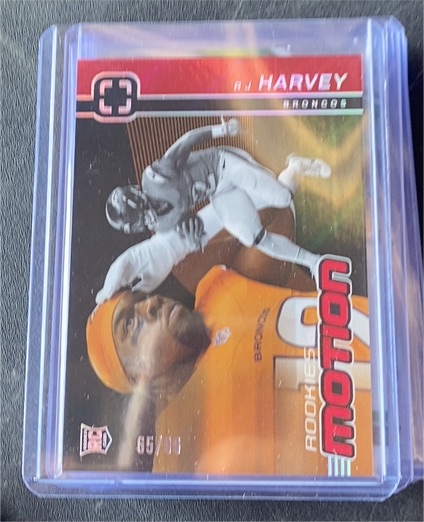 2025 Panini Photogenic RJ Harvey Rookies in Motion #20 Denver Broncos — front