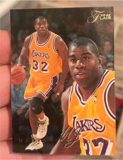 1995-96 Flair #173 Magic Johnson — front