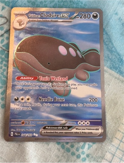 2023 Pokémon TCG Paldean Clodsire ex 244/193 — front