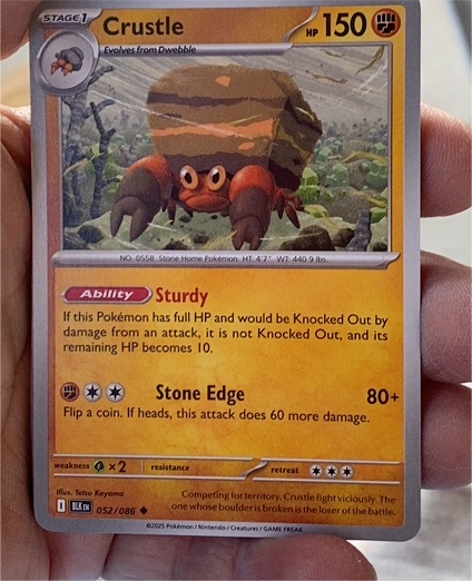 2025 Pokémon SV: Black Bolt #052 Crustle — front