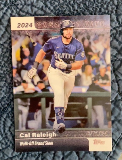 2025 Topps Series 1 #GH-4 Cal Raleigh 2024 Greatest Hits Seattle Mariners — front
