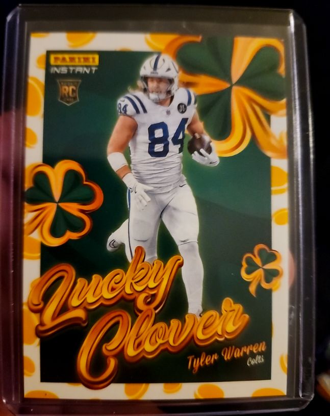 2025 Panini Instant #16 Tyler Warren Lucky Clover — front