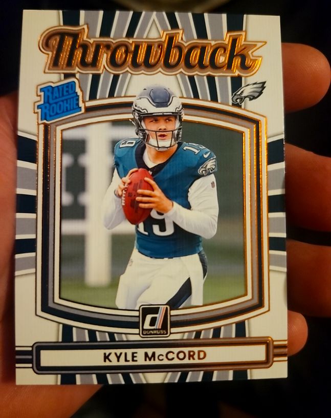 2025 Panini Donruss #10 Kyle McCord Rated Rookie Throwback — front