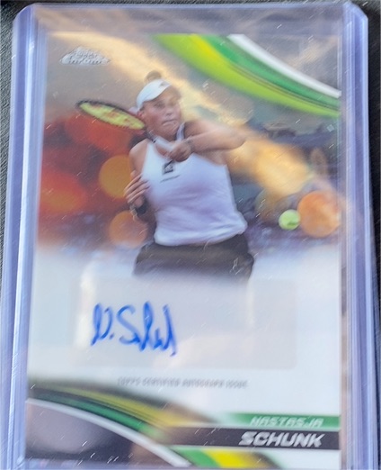 2025 Topps Chrome Tennis #CA-NSK Nastasja Schunk Chrome Autographs — front