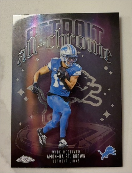 2025 Topps Chrome All-Chrome #ACT-7 Amon-Ra St. Brown — front