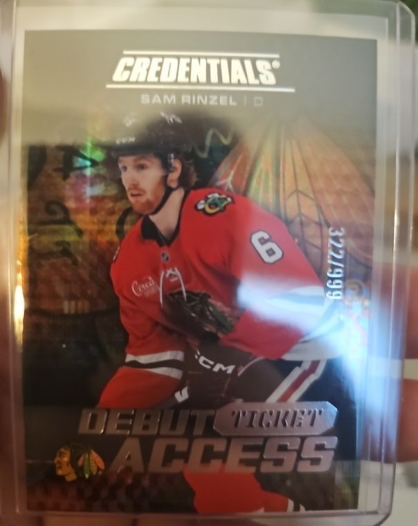 2025 UD Credentials #DTAA-SR Sam Rinzel Debut Ticket Access — front