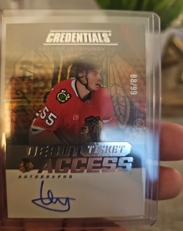 2025-26 Upper Deck Credentials Debut Ticket Access Autographs #DTAA-AL Artyom Levshunov — front