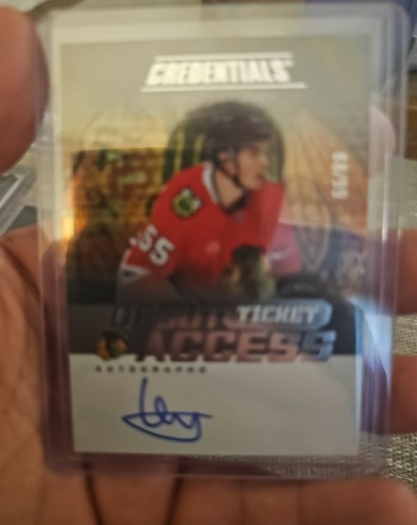 2023-24 Upper Deck Credentials - Ticket Access Acetate Auto #TA-LR Lukas Reichel — front