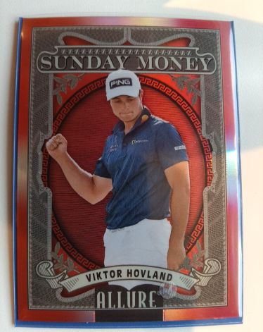 2026 Upper Deck Allure Golf #SM-8 Viktor Hovland Sunday Money — front