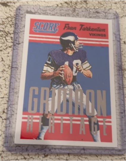 2015 Panini Score Gridiron Heritage #17 Fran Tarkenton — front