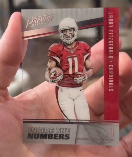 2016 Panini Prestige #9 Larry Fitzgerald Inside The Numbers — front