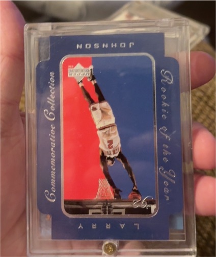 1996-97 Upper Deck Rookie of the Year Commemorative Collection #RC6 Larry Johnson — front