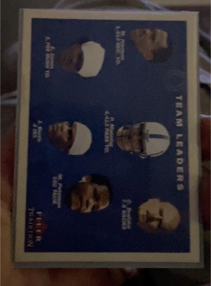 2001 Fleer Tradition #371 Indianapolis Colts Team Leaders — front