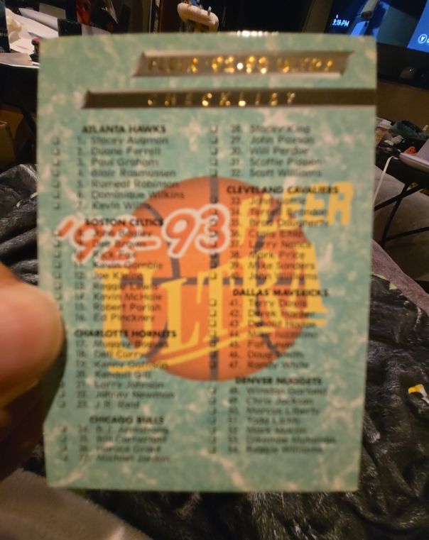1992-93 Fleer Ultra #374 Checklist — front