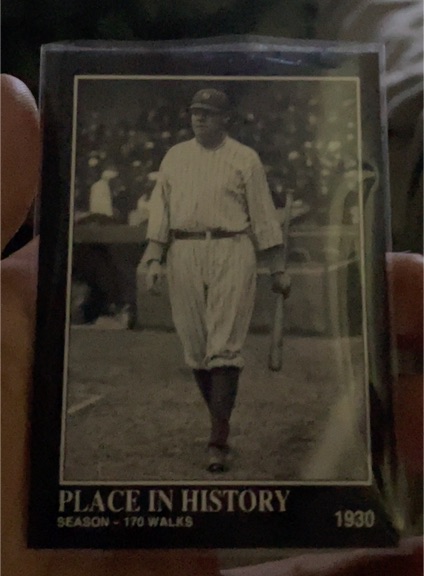 1992 Megacards Babe Ruth #54 Season - 170 Walks — front