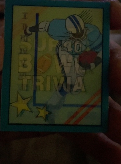 1990 Score #15 Super Bowl Trivia Magic Motion: Super Bowl Trivia — front