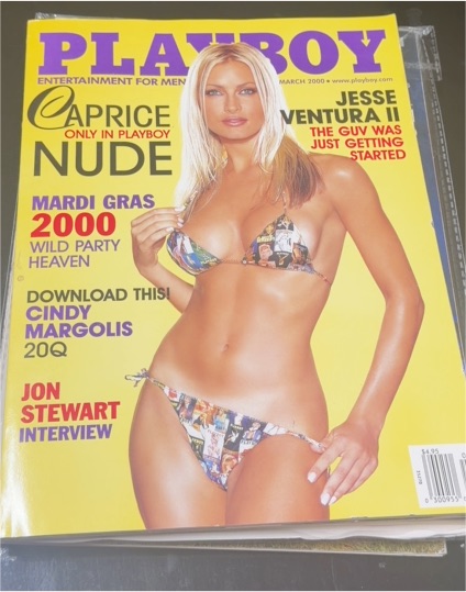 Playboy Magazine March 2000 Caprice Bourret — front