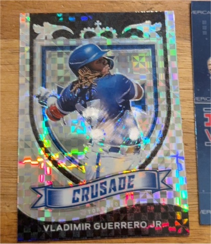 2021 Panini Chronicles Crusade #4 Vladimir Guerrero Jr. Building Blocks Prizm — front