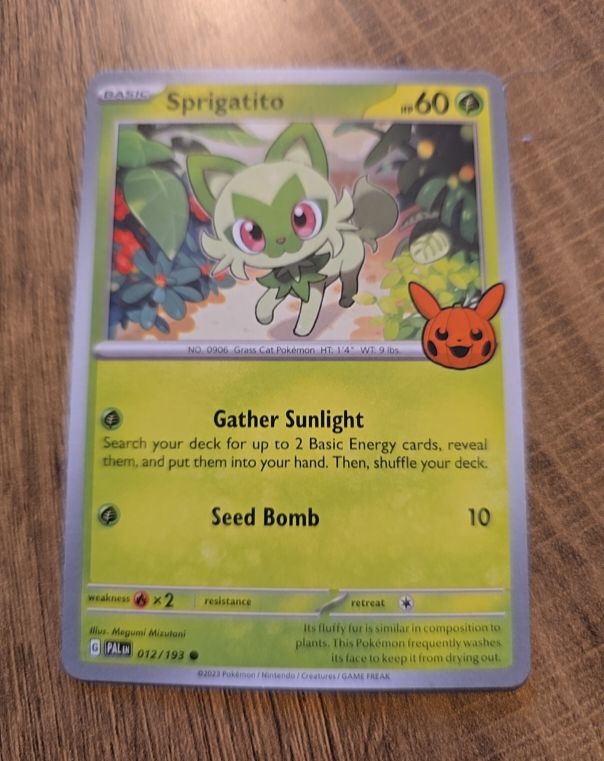 2023 Pokémon Paldea Evolved #012 Sprigatito — front
