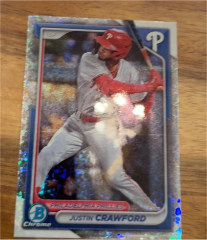 2024 Bowman Chrome #BCP-17 Justin Crawford — front