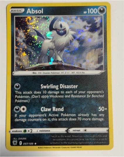 2022 Pokémon Astral Radiance #097 Absol — front