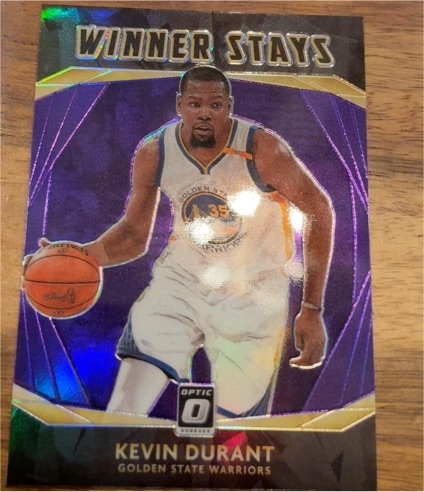2020-21 Panini Donruss Optic #18 Kevin Durant Winner Stays Purple Prizm — front