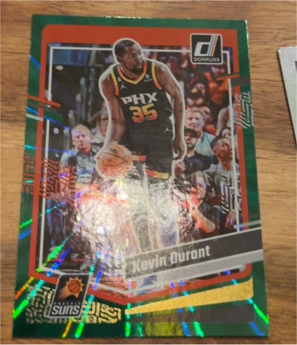 2023-24 Panini Donruss #35 Kevin Durant Green Laser Phoenix Suns — front