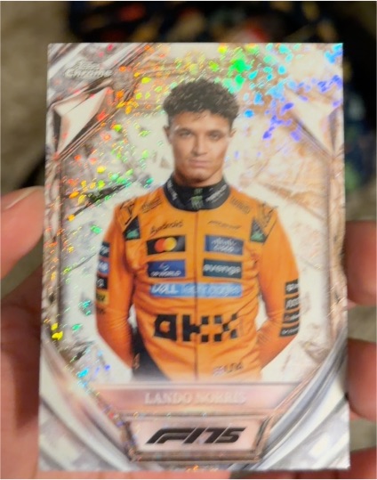 2025 Topps Chrome Formula 1 #D75-5 Lando Norris Diamond 75th Anniversary — front